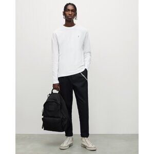 All Saints Brace Brushed Cotton Long Sleeve T-Shirt White Men XS